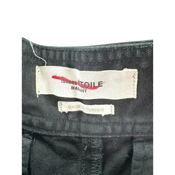 Isabel Etoile Marant Palinoa Short US 4 Black Cotton Cargo Utility High Rise